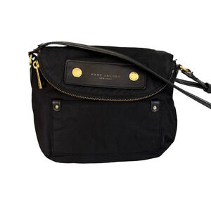 Marc Jacobs New York Natasha Shoulder Crossbody Bag Preppy Nylon Purse Black